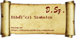 Dibáczi Szabolcs névjegykártya